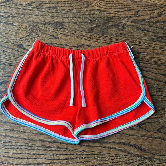 New Tucker and Tate Unisex Rainbow Retro Red Drawstring Shorts - 2 - Picture 1 of 3